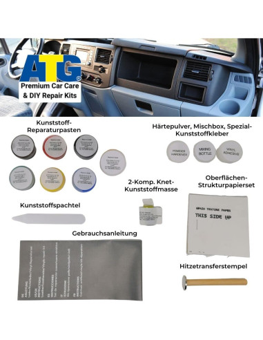 Kit de Reparación de Tablero de Auto ATG - Vinilo y Cuero