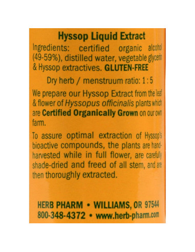 Extracto Líquido de Hisopo Orgánico Herb Pharm 30 ml