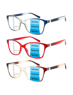 Paquete de 3 Gafas de Lectura Progresivas STASTEND con Filtro UV