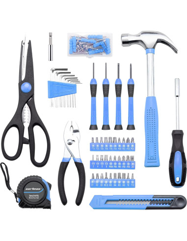 Kit de Herramientas Manuales CARTMAN 126 Piezas con Estuche Azul