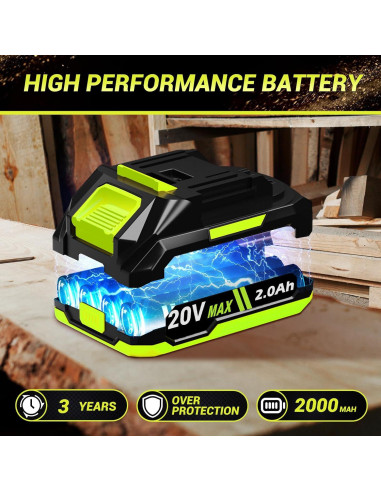 Mini Motosierra Eléctrica LITEKON 20V 1000W 6" Batería 4000mAh