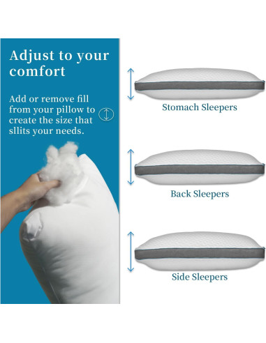 Almohada Ajustable CHxxy Reina Gris Oscuro Espuma de Memoria