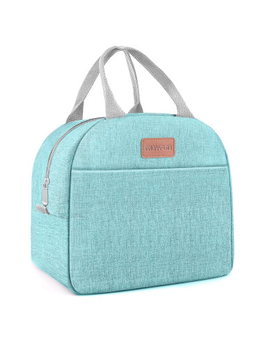 Bolsa de Almuerzo Aislada EASYFUN Verde Aqua 11L para Adultos