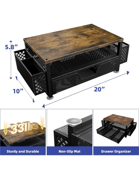 Soporte para Monitor de Madera Simple Trending con Cajón Marrón