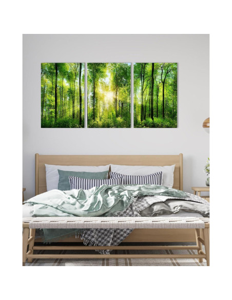 Arte de Pared del Bosque HLJ - 3 Paneles Lienzo 50x75 cm