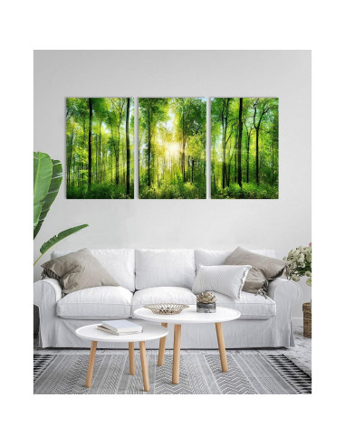 Arte de Pared del Bosque HLJ - 3 Paneles Lienzo 50x75 cm