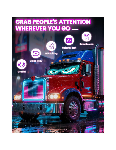 Ojos LED del Diablo YOUBISON 2PCS 58x13 cm Multicolor