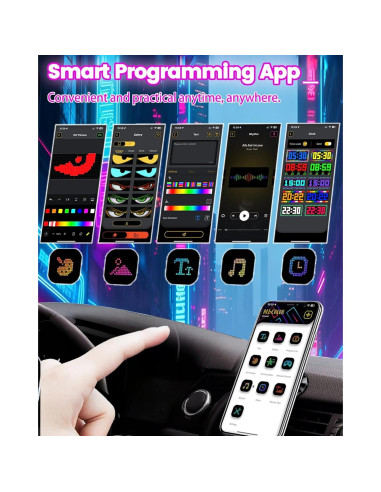 Ojos LED del Diablo YOUBISON 2PCS 58x13 cm Multicolor