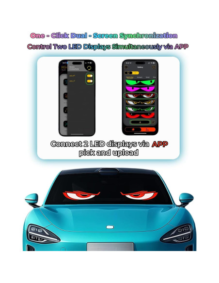 Ojos LED del Diablo YOUBISON 2PCS 58x13 cm Multicolor