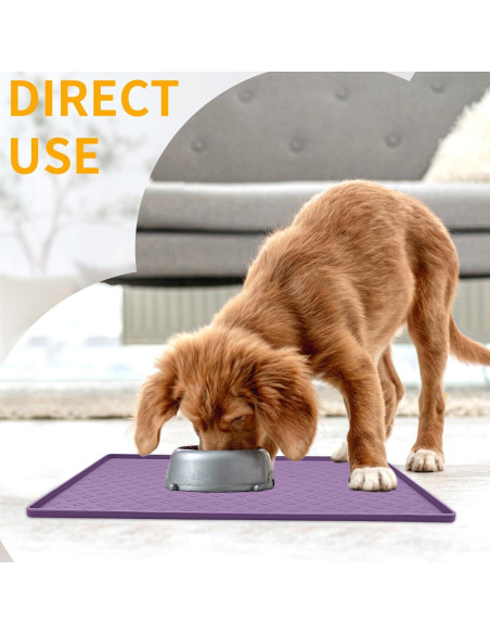 Alfombrilla de Comida para Perros Ptlom 80x60 cm Impermeable