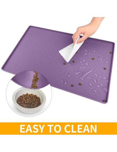 Alfombrilla de Comida para Perros Ptlom 80x60 cm Impermeable