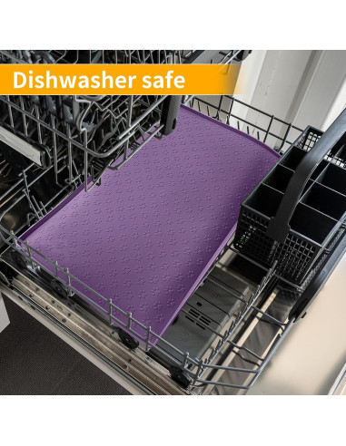 Alfombrilla de Comida para Perros Ptlom 80x60 cm Impermeable