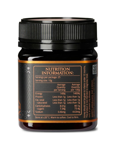 Miel Mnuka Cruda BeeNZ UMF 10+ 250g - Pura y Natural