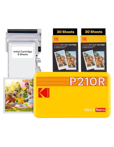 Impresora de Fotos Portátil KODAK Mini 2 Retro 5.3x8.6 cm