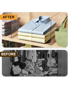 12 Organizadores de Divisores de Estante Ginbel Direct Acrílico 2