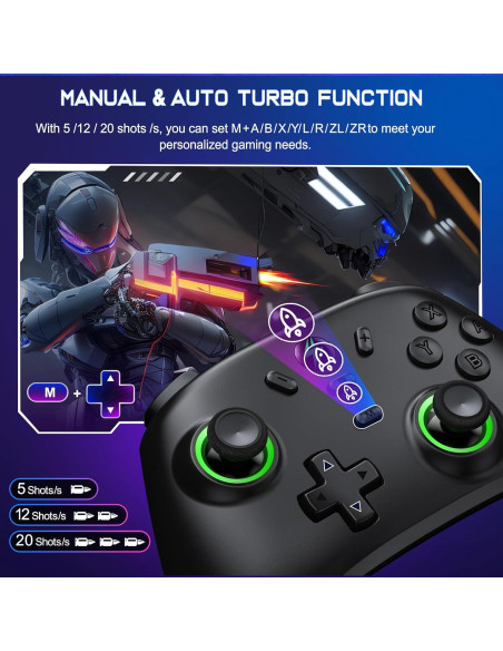 Controlador Inalámbrico NinjaPlusOX para Nintendo Switch Pro