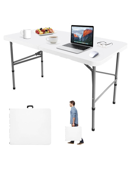 Mesa Plegable Camp Field 1.2m Blanca para Picnic y Camping