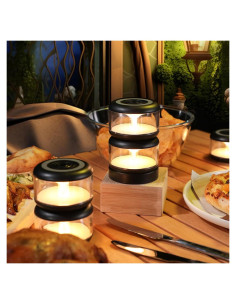 Luz Nocturna Portátil LED Oneleaf - 3 Luces Recargables