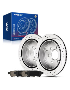 Kit de Freno Trasero KAX con Rotores Perforados y Pastillas Cerámicas
