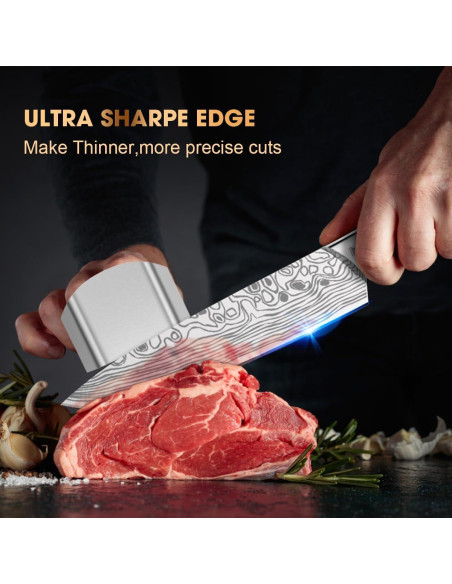 Juego de cuchillos de cocina Meleho 7 piezas acero inoxidable