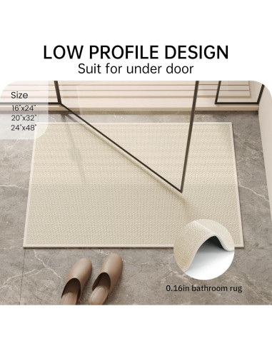 Alfombra de Baño Mecko Avena 50.8x81.3cm Antideslizante