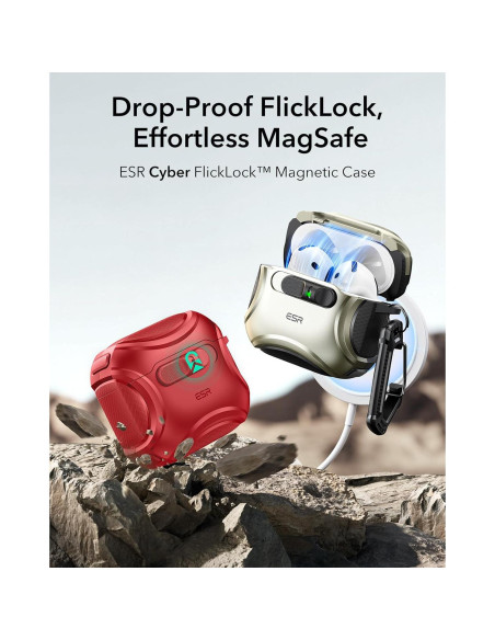 Funda ESR para AirPods 4 Generación 2024 USB-C Rojo