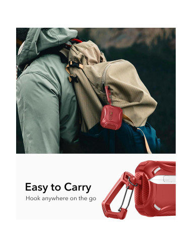 Funda ESR para AirPods 4 Generación 2024 USB-C Rojo