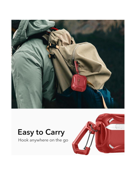 Funda ESR para AirPods 4 Generación 2024 USB-C Rojo