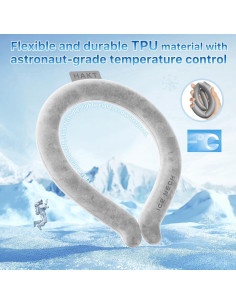 Tubo de Enfriamiento para Cuello HAKT Gris Reutilizable 17.8x12.7cm 2