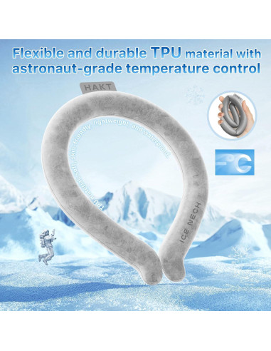 Tubo de Enfriamiento para Cuello HAKT Gris Reutilizable 17.8x12.7cm