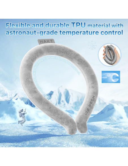 Tubo de Enfriamiento para Cuello HAKT Gris Reutilizable 17.8x12.7cm