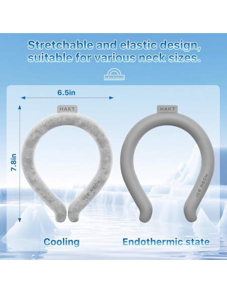 Tubo de Enfriamiento para Cuello HAKT Gris Reutilizable 17.8x12.7cm