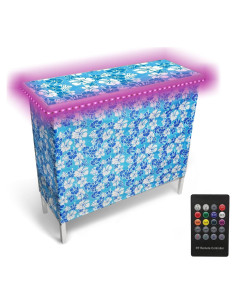 Bar Portátil Plegable PartyLife con Luces LED y Faldas Hawaiana