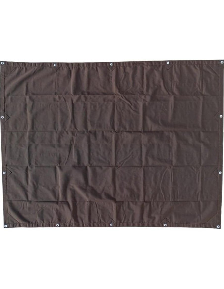Lona de Tela Marrón Oscuro 2.09kg 6x8ft Resistente al Agua