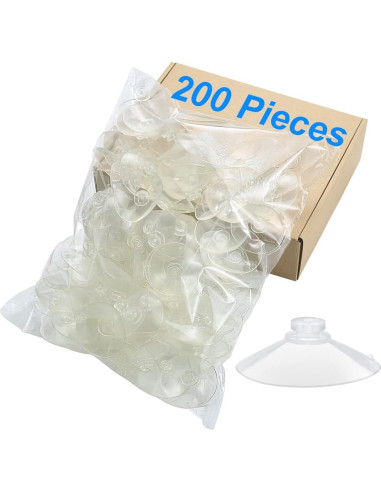 12 Ventosas Transparentes 5.5 cm LuluEasy para Vidrio