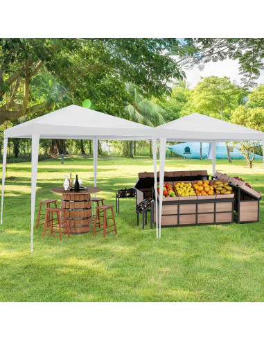 Carpa de Fiesta Exterior DVIEN 3x3m Impermeable Blanca