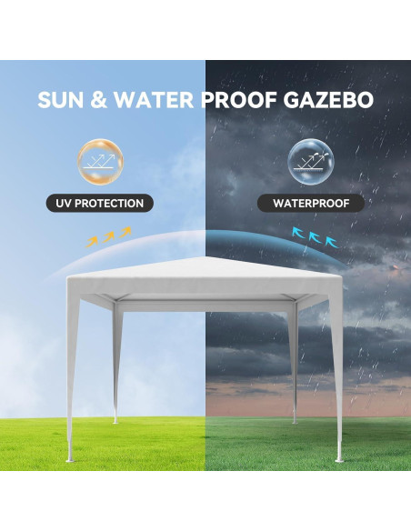 Carpa de Fiesta Exterior DVIEN 3x3m Impermeable Blanca