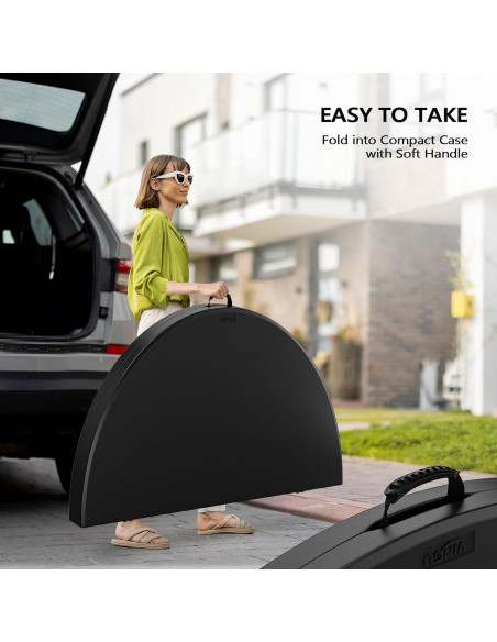 Mesa Redonda Plegable VINGLI 48" Negra para Eventos 408 kg