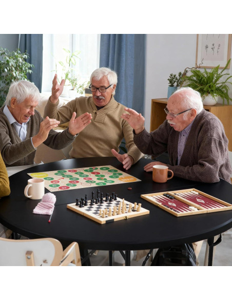 Mesa Redonda Plegable VINGLI 48" Negra para Eventos 408 kg