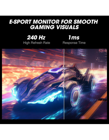 Monitor de Juegos KOORUI 27" FHD 240Hz 1ms Negro GN02