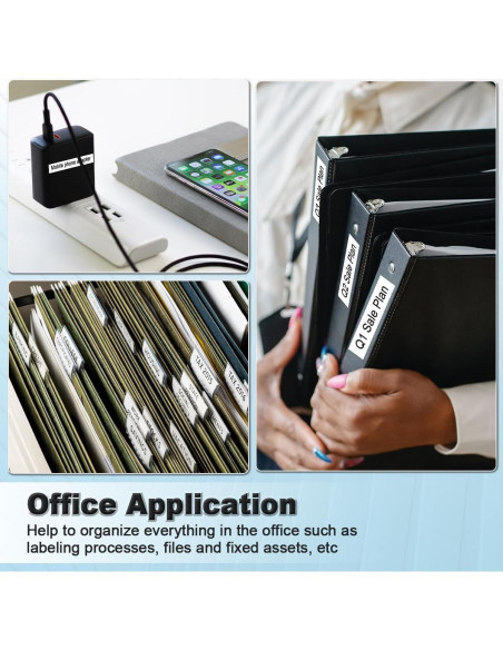 Cinta de Etiqueta Labelife M-K231 12mm Negro sobre Blanco - 6 Paquete