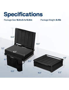 Asiento Plegable para Estadio VIVOHOME Negro con Soporte Espalda 2