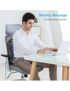 Masajeador de Espalda Shiatsu CooCoCo 4D Almohadilla Gris 2