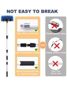 Cepillo de Lavado de Autos NAVAPAL 69" con Mango Extensible 2