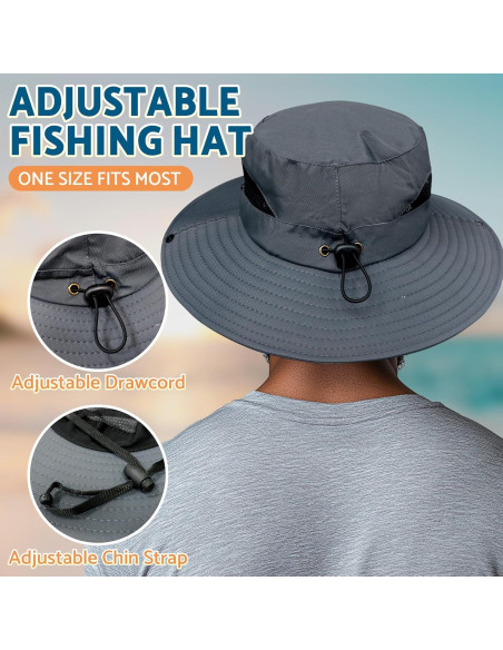 Sombrero de Sol PFFY Unisex Ala Ancha UPF 50+ Beige