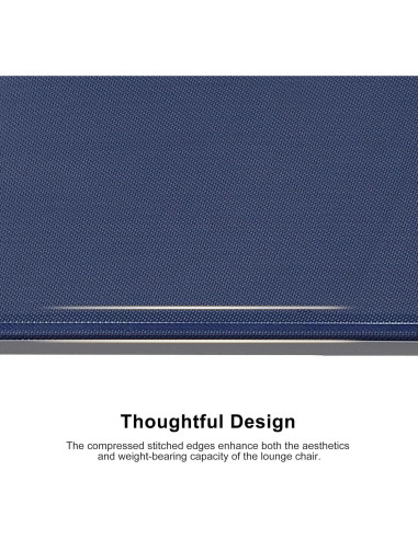 Juego de 3 Sillones Reclinables de Patio Purple Leaf Azul Marino