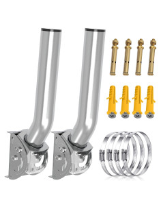 Soporte de Antena Inalámbrico EOQO 2-Pack Acero Inoxidable