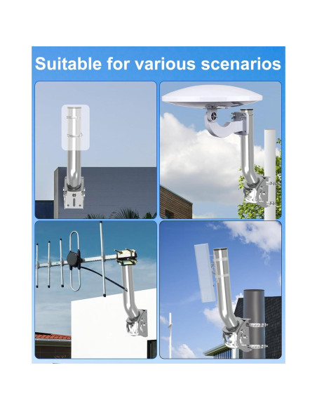 Soporte de Antena Inalámbrico EOQO 2-Pack Acero Inoxidable