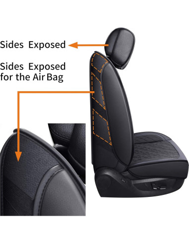 Funda de Asiento de Coche YIERTAI Dodge Ram 2009-2025 Negro