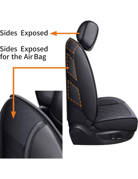 Funda de Asiento de Coche YIERTAI Dodge Ram 2009-2025 Negro